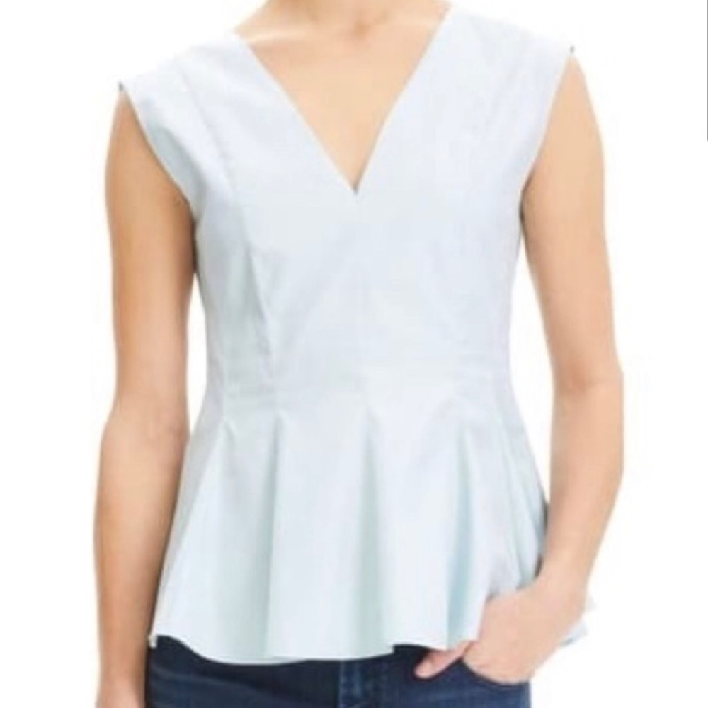Like new Theory perfect Cotton Peplum Blouse